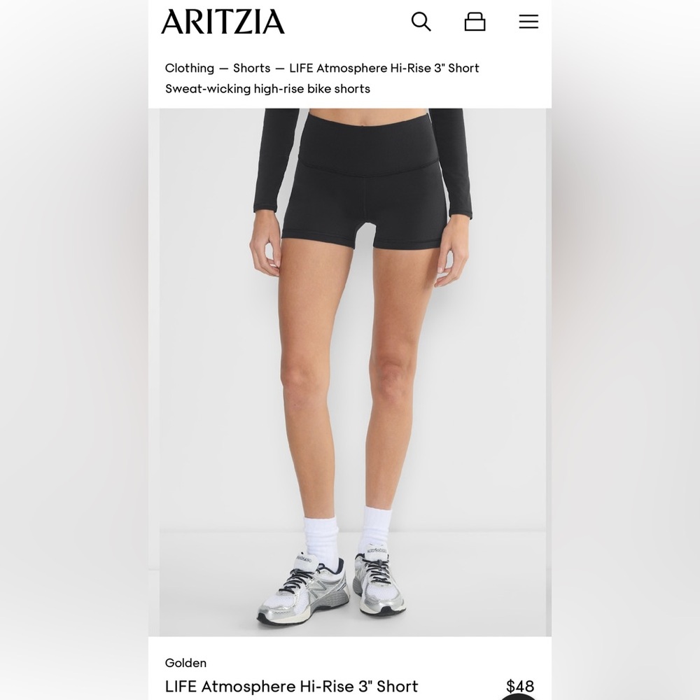 Women's Aritzia light grey athletic shorts - Picture 5 of 6